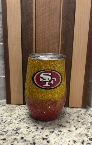 Football - Red and Gold Epoxy Tumbler