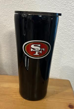 Football - Red and Gold Epoxy Tumbler