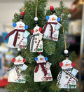 BRRR Snowman with Shovel Wood Ornament