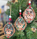 Reindeer Picture Frame Wood Ornament