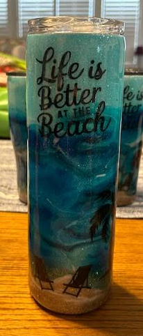 Life is Better at the Beach Epoxy Tumbler