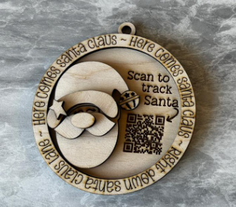 Santa NORAD Tracker Round Ornament Blank