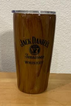 Jack Daniels Wood Grain Epoxy Tumbler