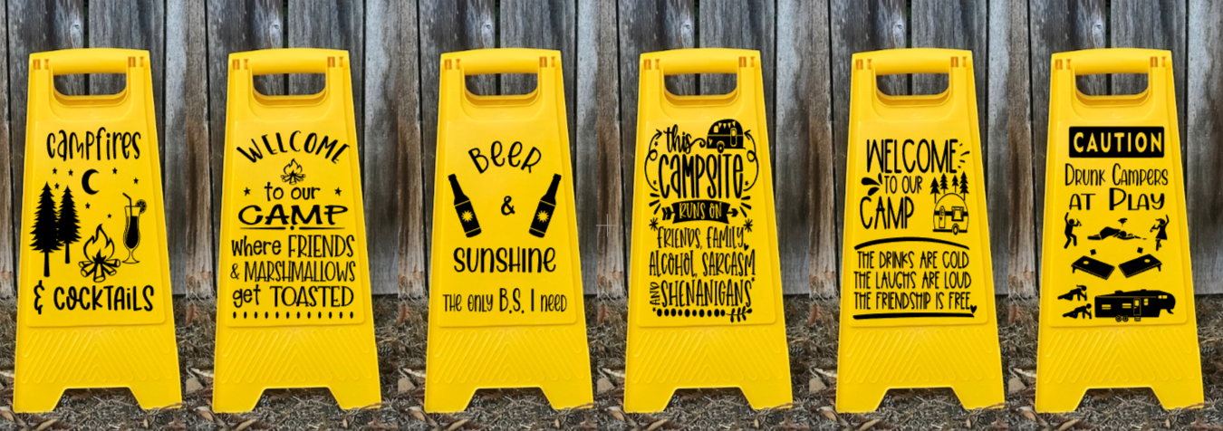 Camp Caution Signs – Funny Camping Signs with Custom Sayings – Karen's ...
