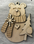 Polar Bear Holding Tree Ornament Blank