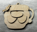 Santa Vintage Mug Ornament Blank