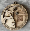Polar Bear Santa Tracker Round Ornament Blank
