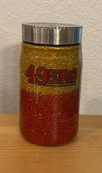 Football - Red and Gold Epoxy Tumbler