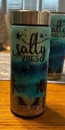 Salty Vibe Beach Epoxy Tumbler