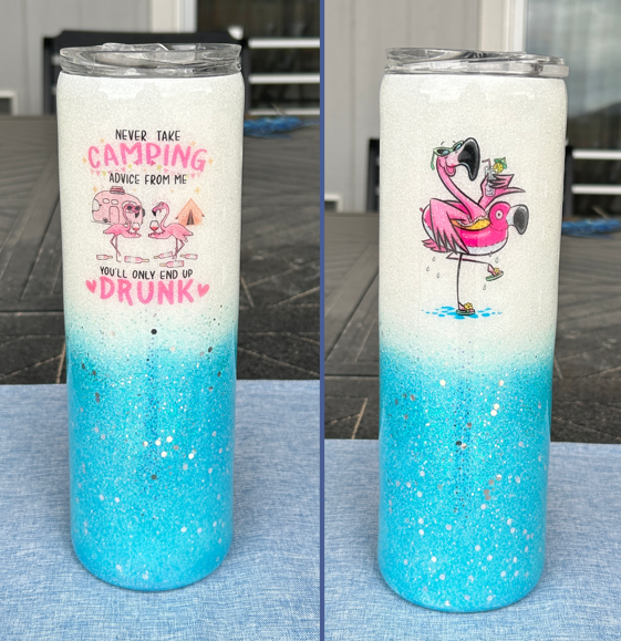 Flamingo Camping Epoxy Tumbler