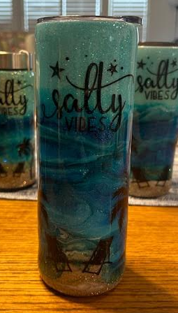 Salty Vibe Beach Epoxy Tumbler