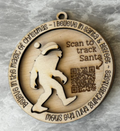 Bigfoot Santa Tracker Round Ornament Blank