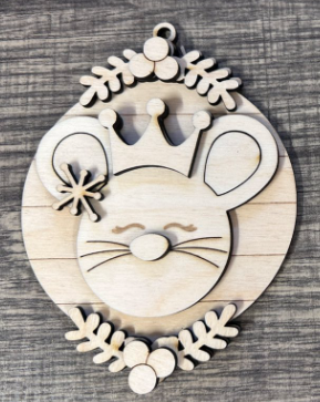 Nutcracker Mouse King Round Ornament Blank