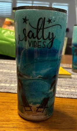 Salty Vibe Beach Epoxy Tumbler