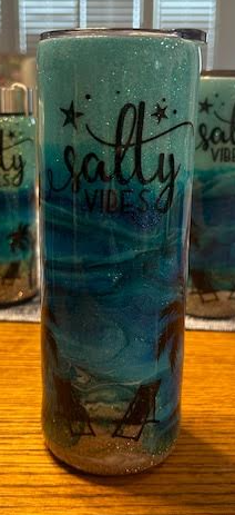 Salty Vibe Beach Epoxy Tumbler