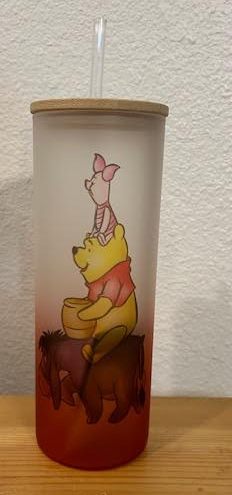 Eeyore with Pooh & Piglet 20oz Glass Can Tumbler