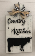 Decorative Cutting Board - Country Kitchen Cow