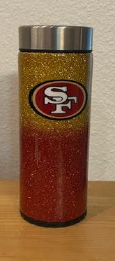 Football - Red and Gold Epoxy Tumbler