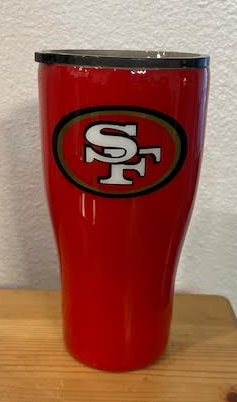 Football - Red and Gold Epoxy Tumbler