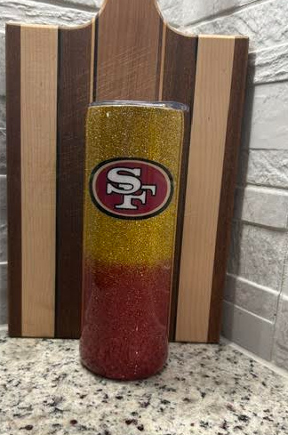 Football - Red and Gold Epoxy Tumbler