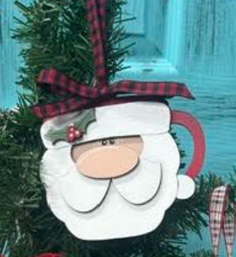 Santa Vintage Cocoa Mug Ornament
