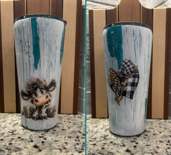 Highland Cow Epoxy Tumbler