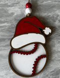 Baseball Santa Hat Ornament