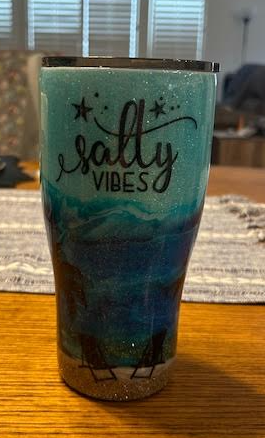 Salty Vibe Beach Epoxy Tumbler