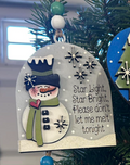 Star Light Star Bright Snowman Dome Wood Ornament