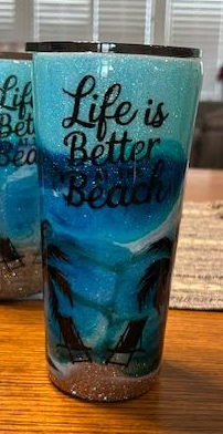 Life is Better at the Beach Epoxy Tumbler