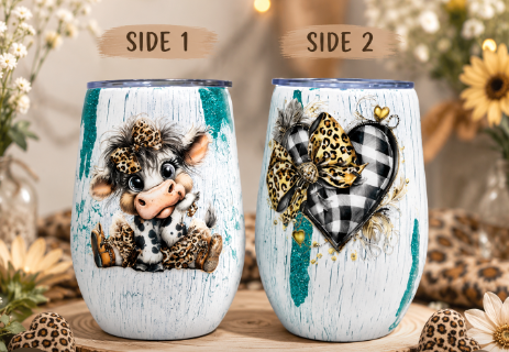 Highland Cow Epoxy Tumbler