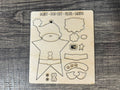 Santa Star - Wood Blank - pop out ornament