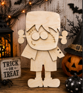 Frankenstein Wood Blank - unfinished laser cut birch Halloween craft