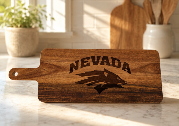 Charcuterie Board - Nevada Wolf Pack - XL Paddle