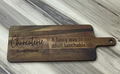 Extra-large acacia paddle board engraved Charcuterie, a fancy way to say adult lunchable