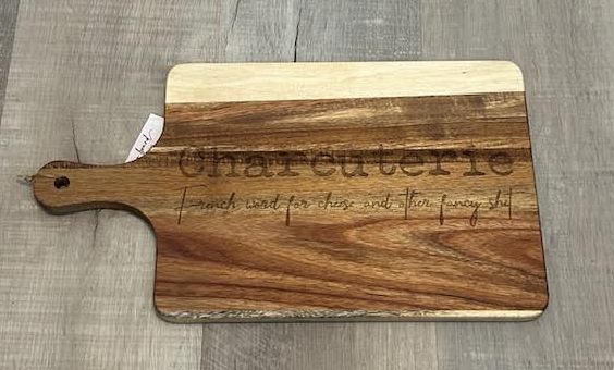 Charcuterie Board - "French Word for Cheese and Other Fancy Shit" Large Paddle