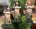 Merry & Bright Moose Wood Ornament