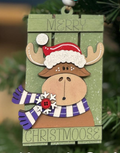Merry Christmoose Wood Pallet Ornament
